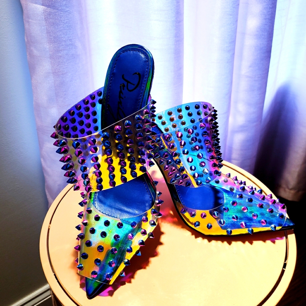 Privileged Studded Spike Stiletto Mule